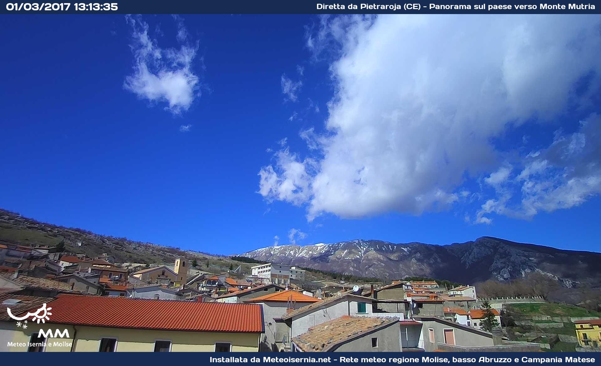 Webcam di Pietraroja Panorama verso Monte Mutria